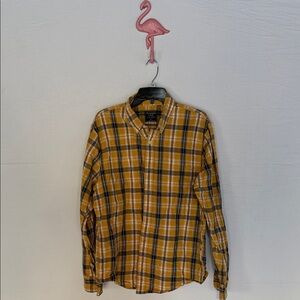 Abercrombie & Fitch Yellow Plaid Shirt